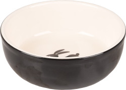 Flamingo miska pro hlodavce NALA CERAMIC černo-bílá 13,3 x 13,3 x 4,6 cm 400 ml