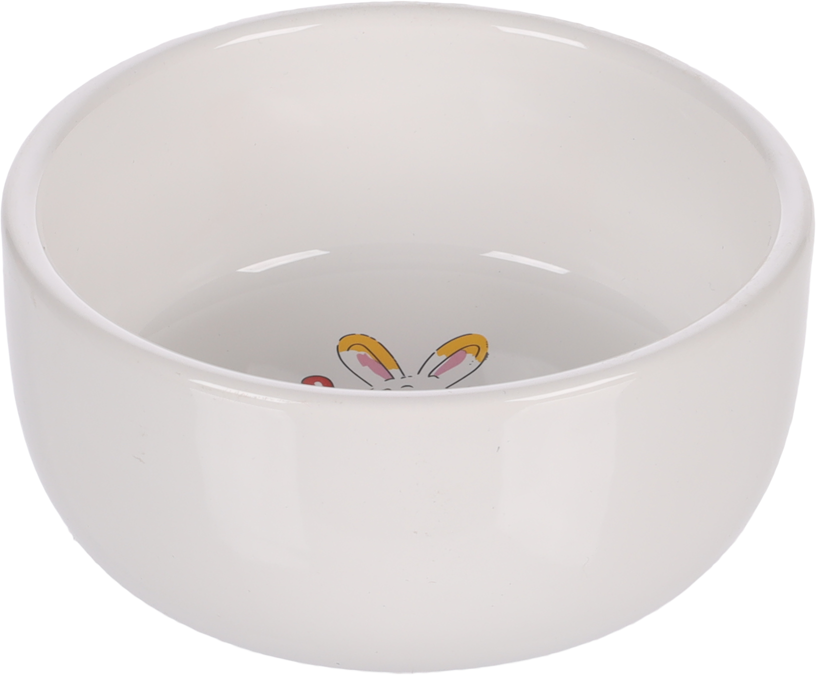 Flamingo miska pro hlodavce ZIPPY RABBIT CERAMIC ROUND bílá 11,5 x 1,5 x 5,3 cm 325 ml