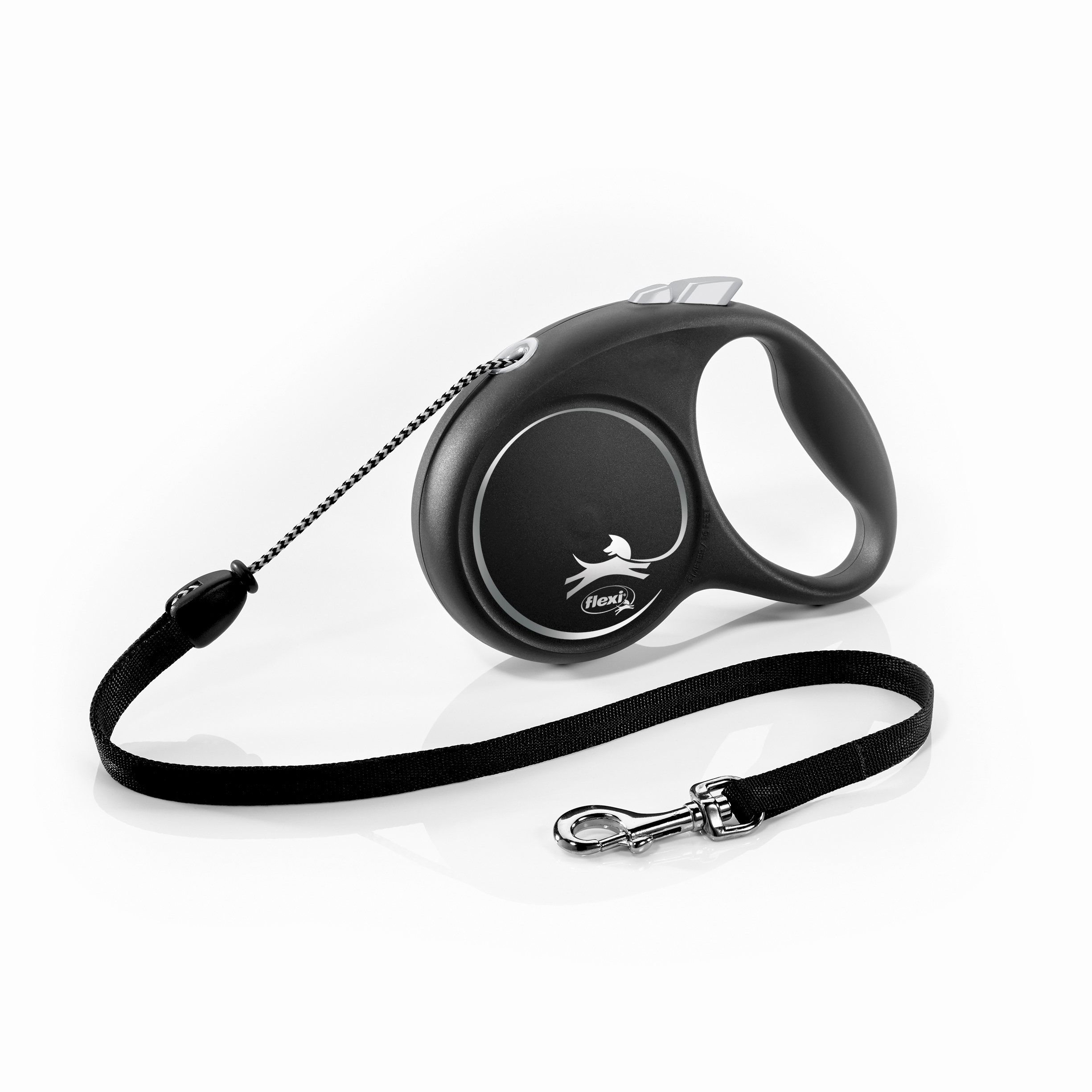 Flexi Black Design M lanko 5m/20 kg stříbrné