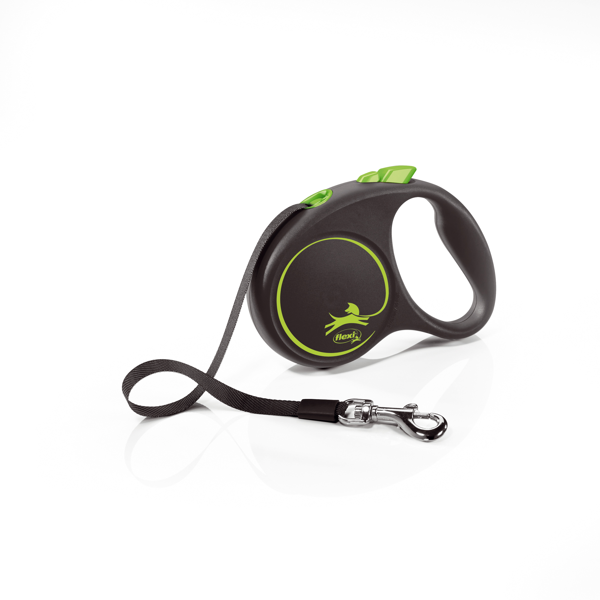 Flexi Black Design S pásek 5m/15 kg zelené