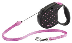 Flexi Color vodítko lanko růžové S 5m/12kg