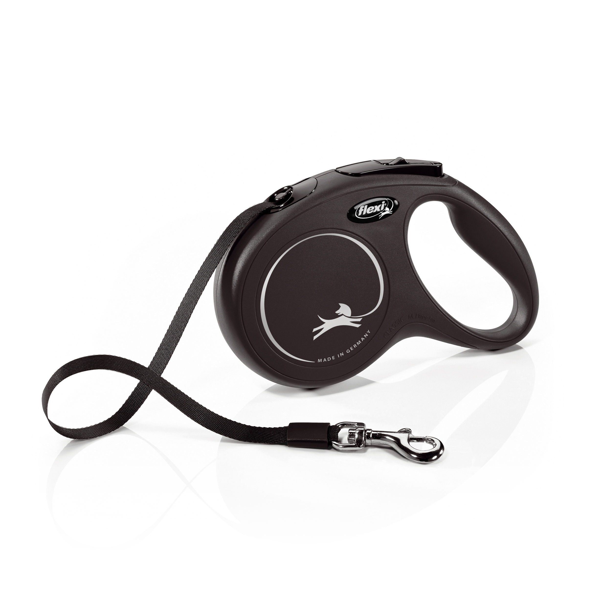 Flexi New Classic M pásek 5 m/25 kg černé