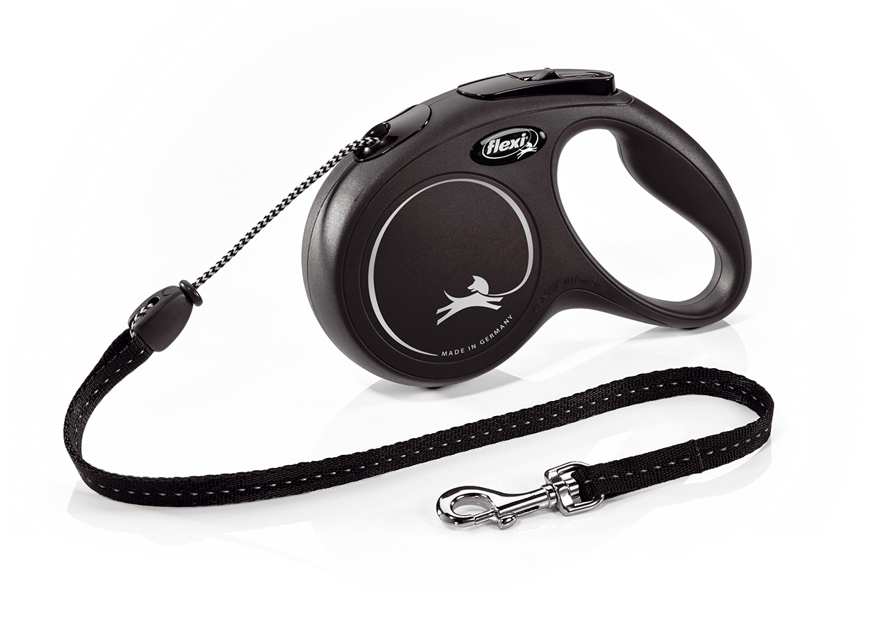 Flexi New Classic M šňůra 5 m/20 kg černá