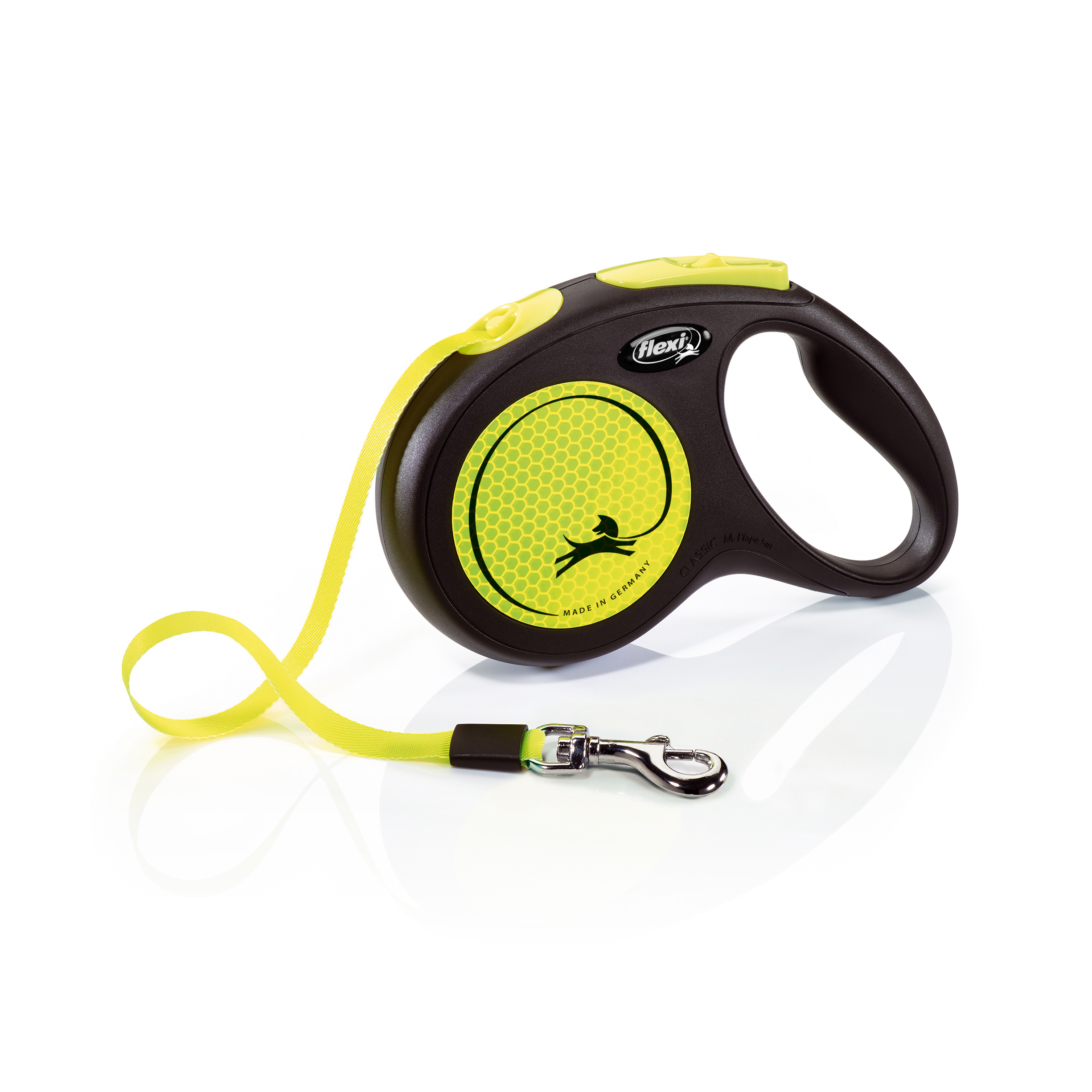 Flexi New Neon M pásek 5m/25 kg žluté
