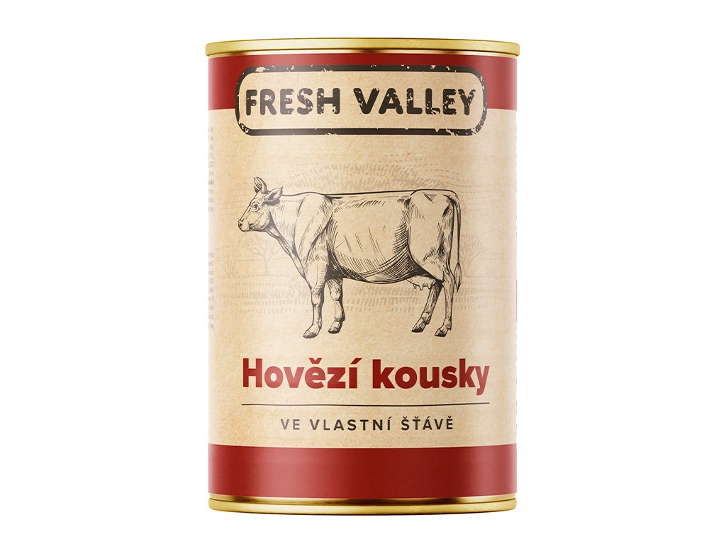 Fresh Valley konzerva s hovězím 400 g