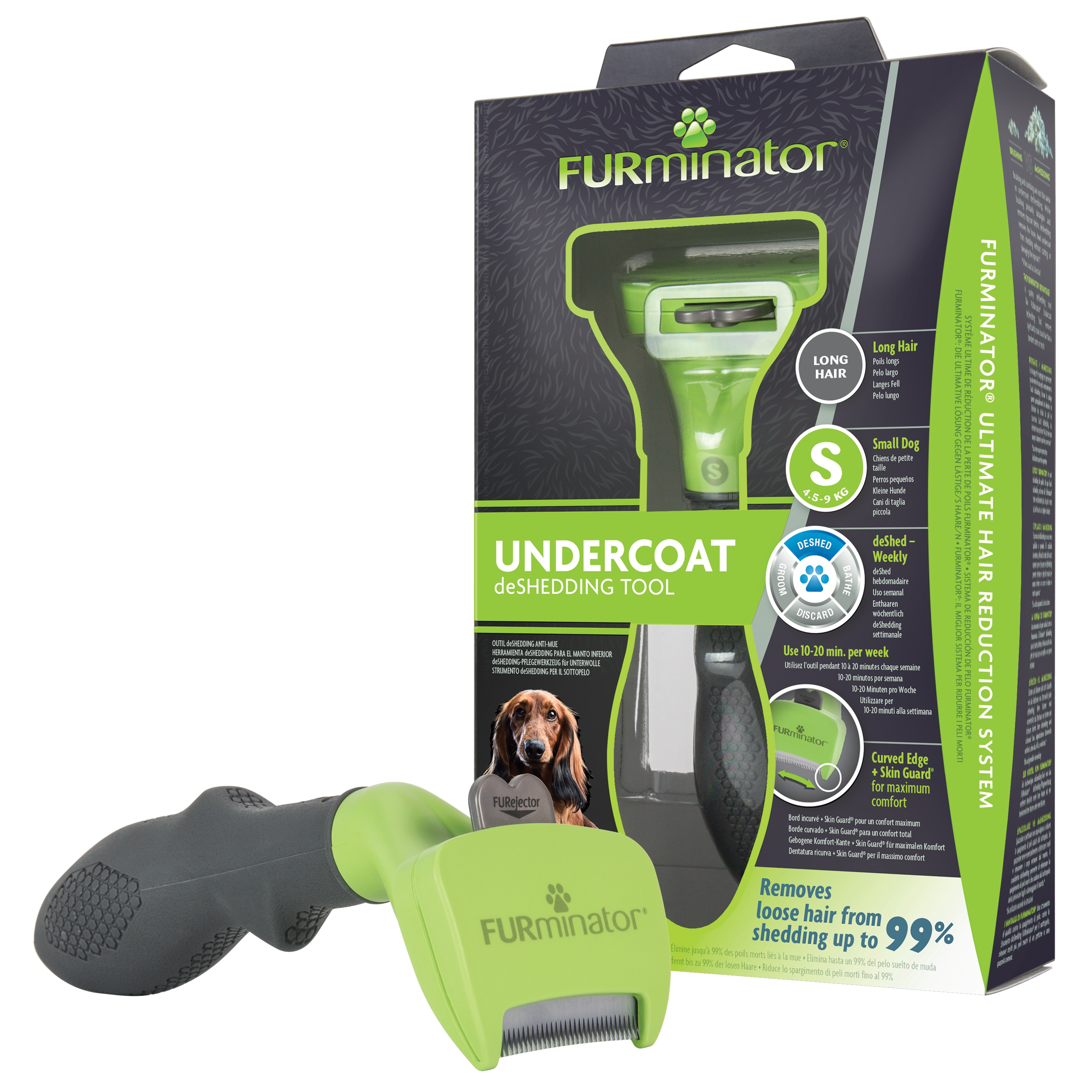 FURminator hrablo Dlouhá srst Small