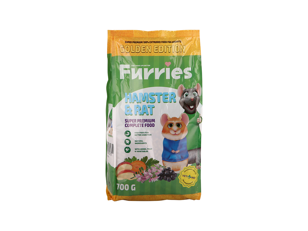 Furries extrudované granule křeček, potkan a myš 700 g