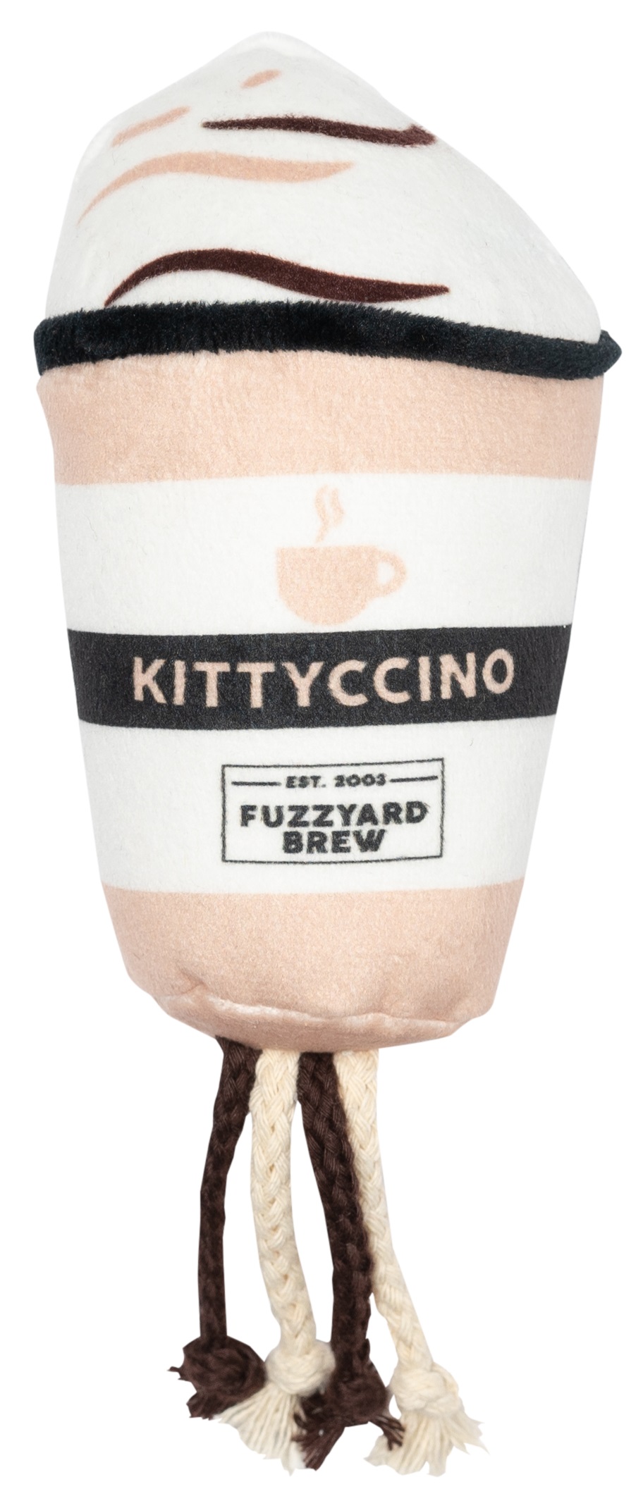 FuzzYard Cat plyšová hračka kelímek Kittyccino catnip