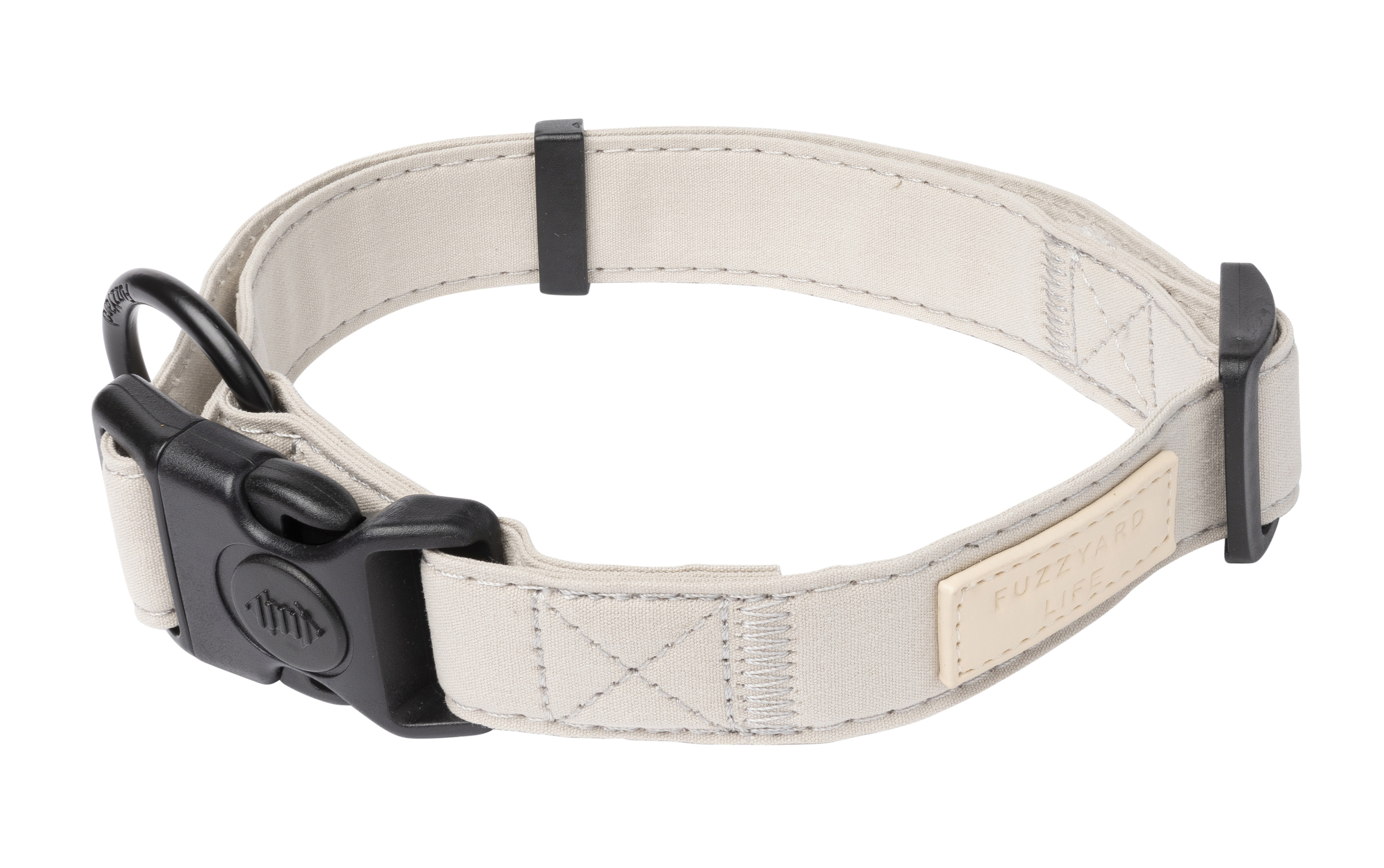 FuzzYard Life bavlněný obojek krémový L