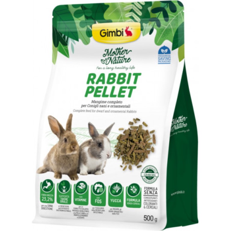 GIMBI MOTHER NATURE  králík sušené pelety 500g