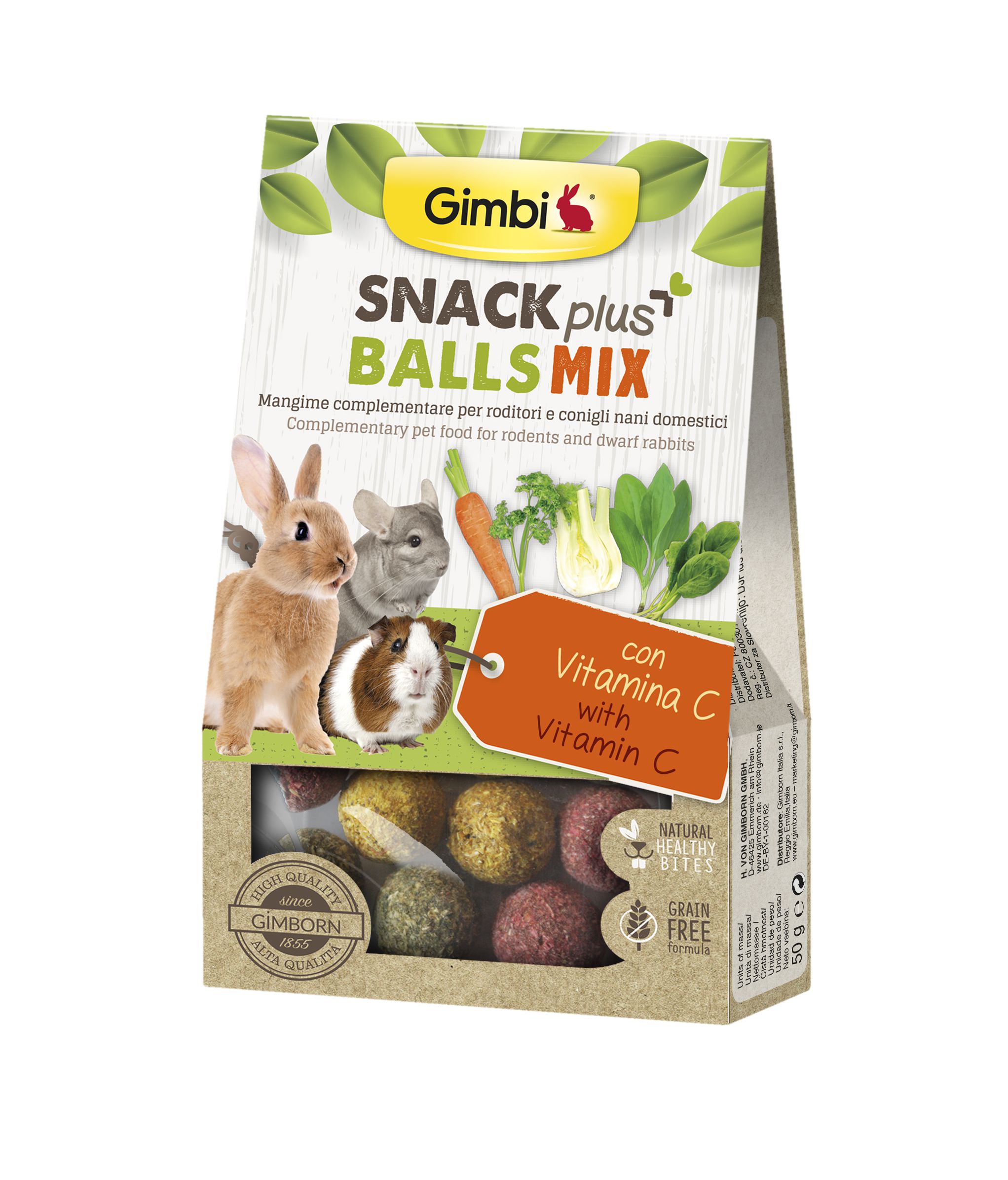 Gimbi Snack Plus kuličky MIX 50 g