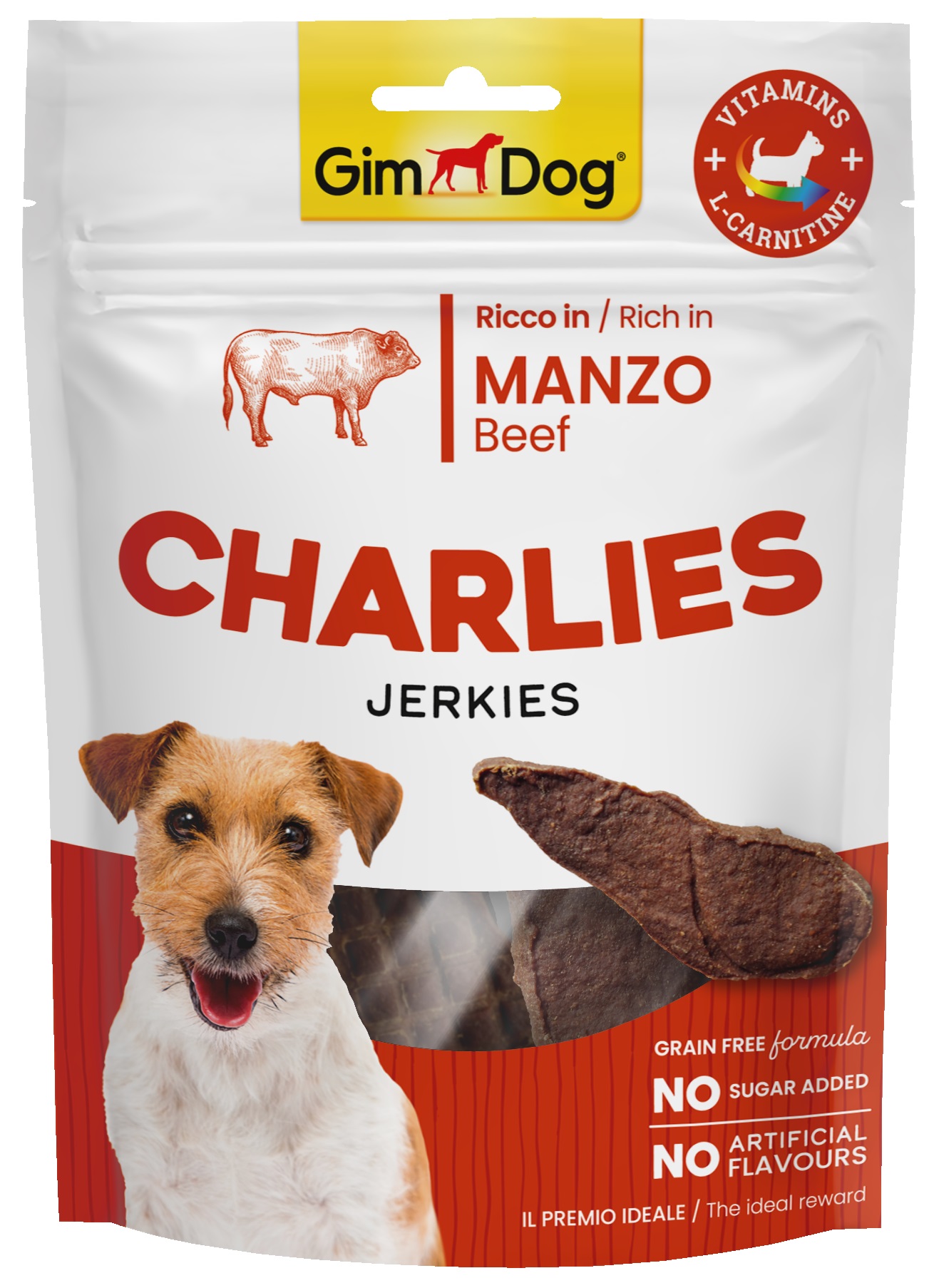 Gimborn IT GIMDOG Charlies Jerkies hovězí 70g