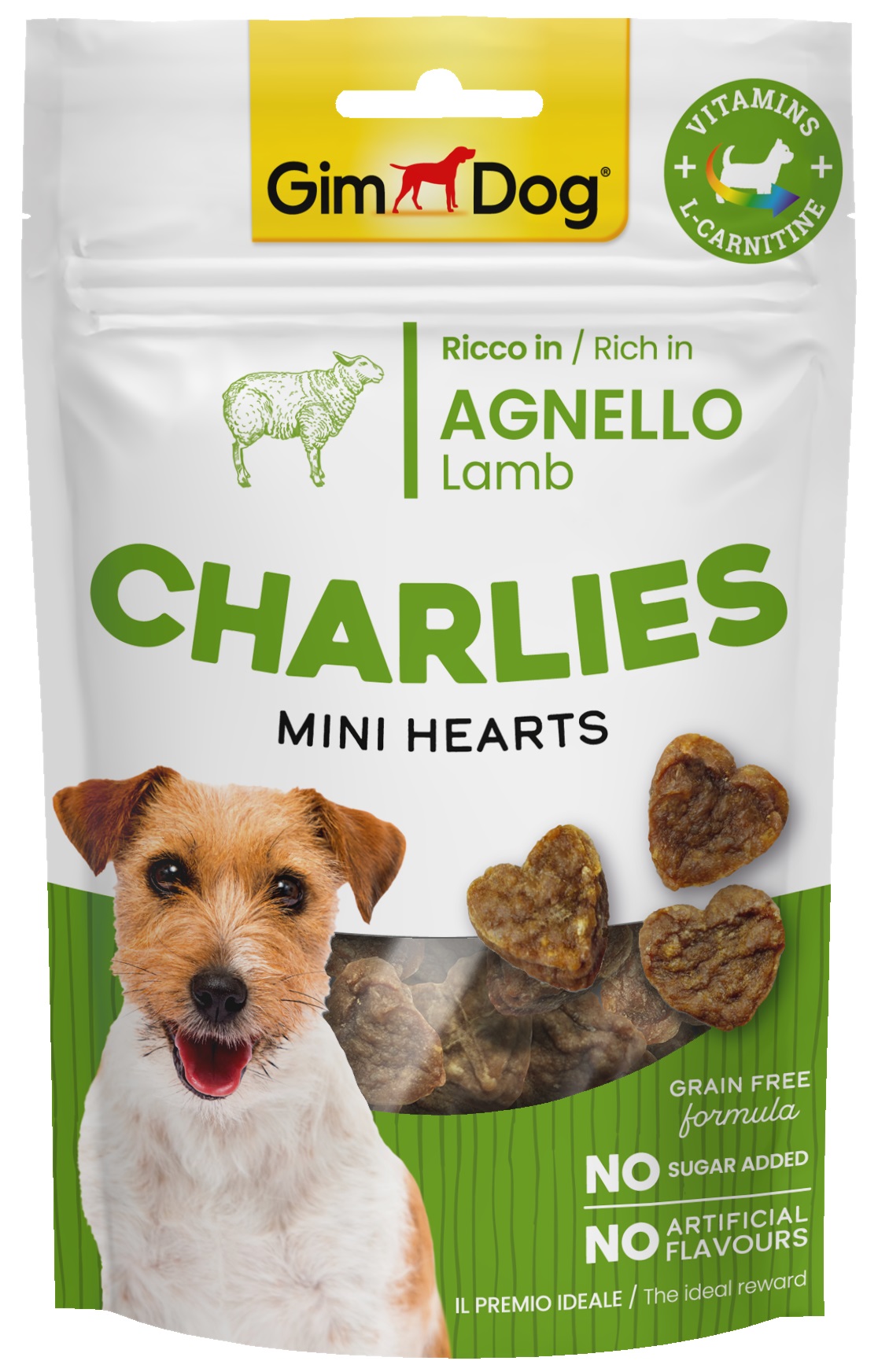 Gimborn IT GIMDOG Charlies Mini Hearts jehněčí 70 g