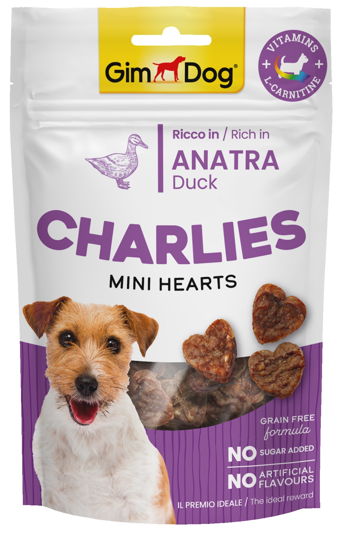 Gimborn IT GIMDOG Charlies Mini Hearts kachní 70 g