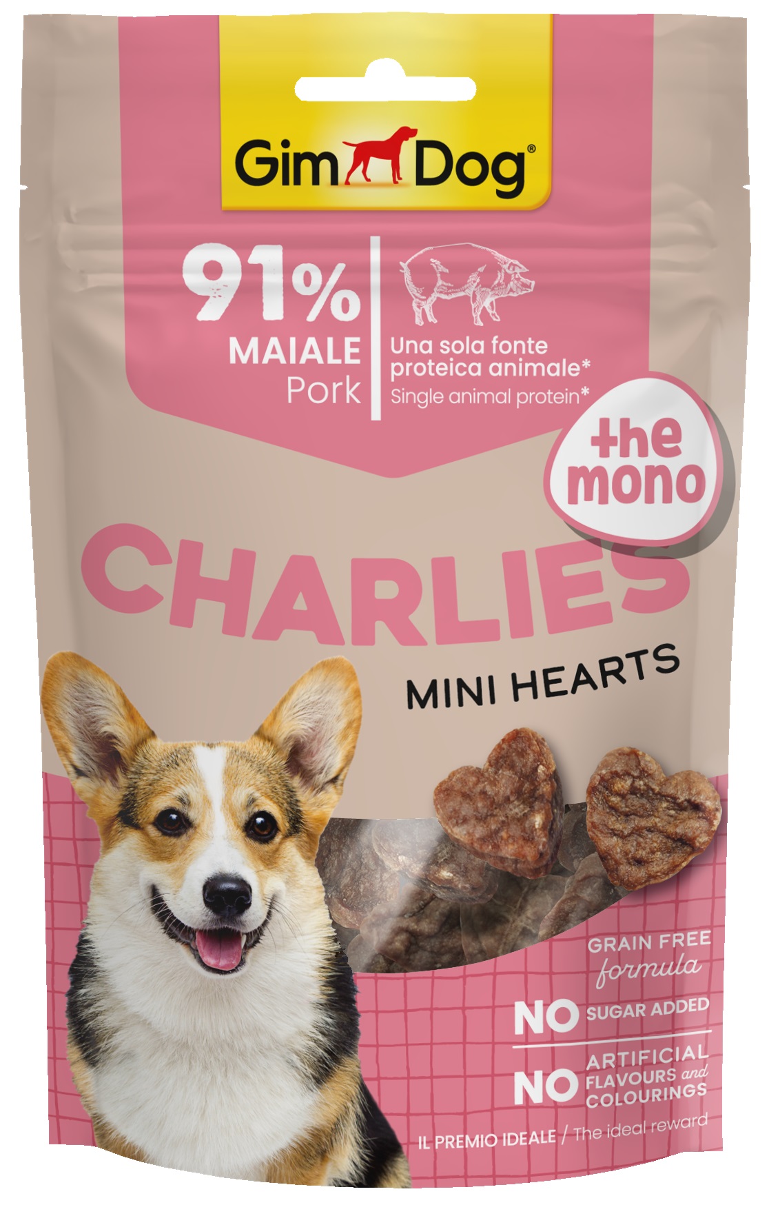 Gimborn IT GIMDOG Charlies Mini Hearts vepřové 70g
