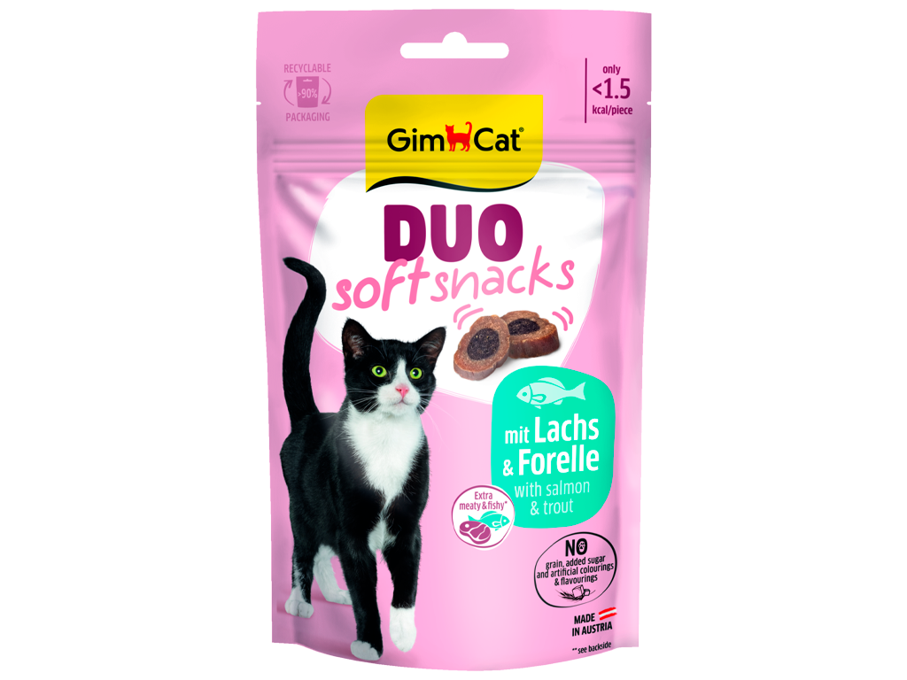 GimCat Duo Soft Snacks losos a pstruh 50 g