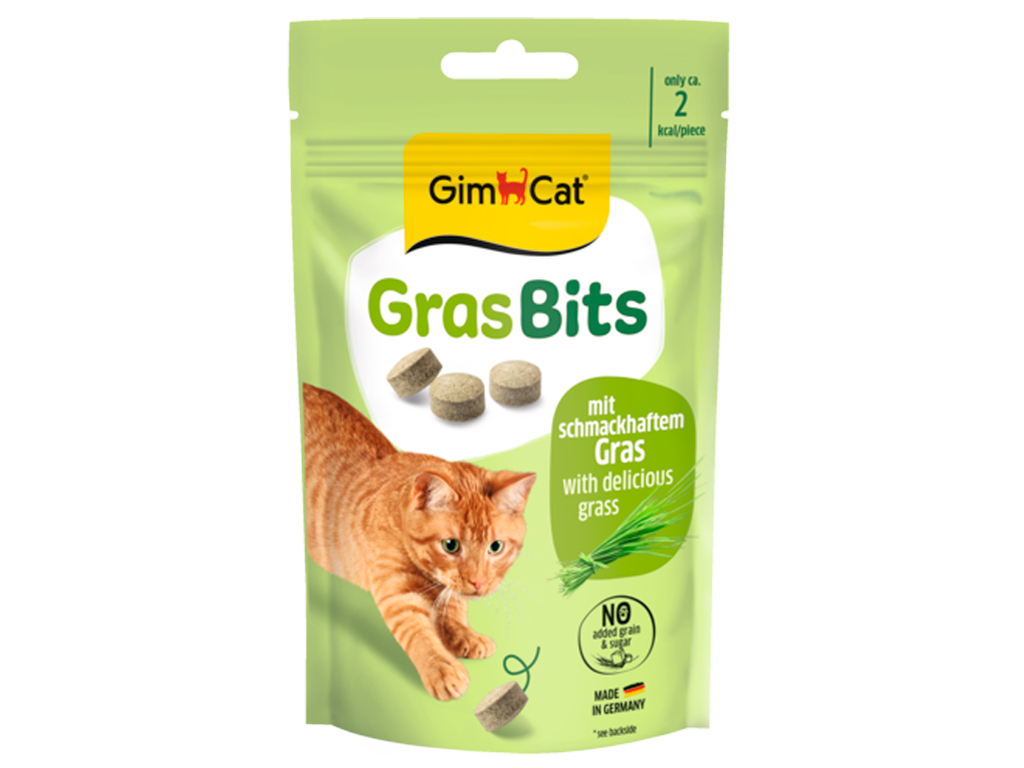 GimCat Gras Bits tabletky s kočičí trávou 40 g