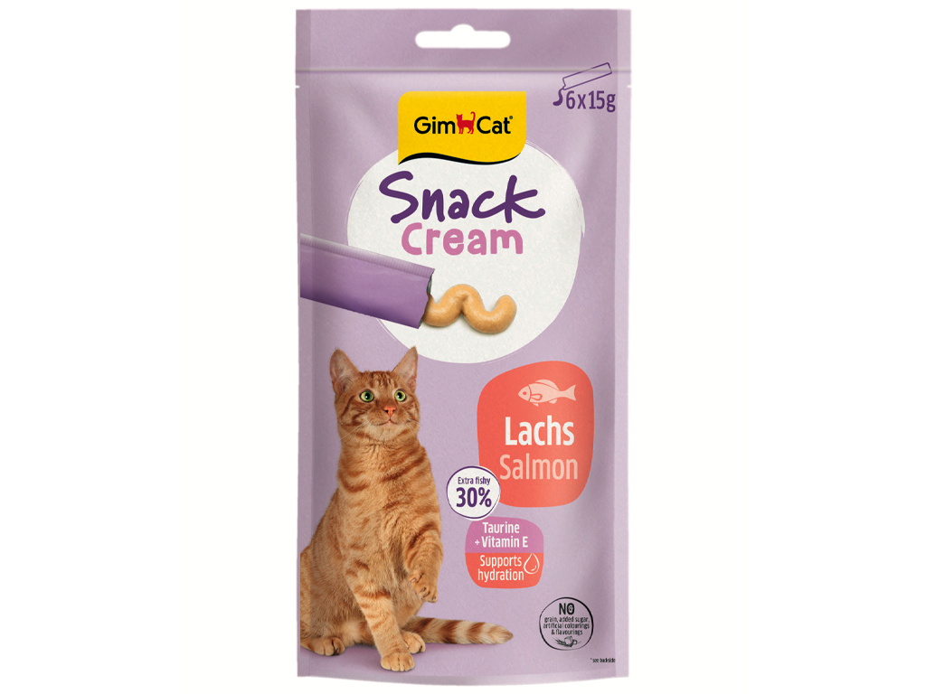 GimCat Snack Cream losos 6x15 g