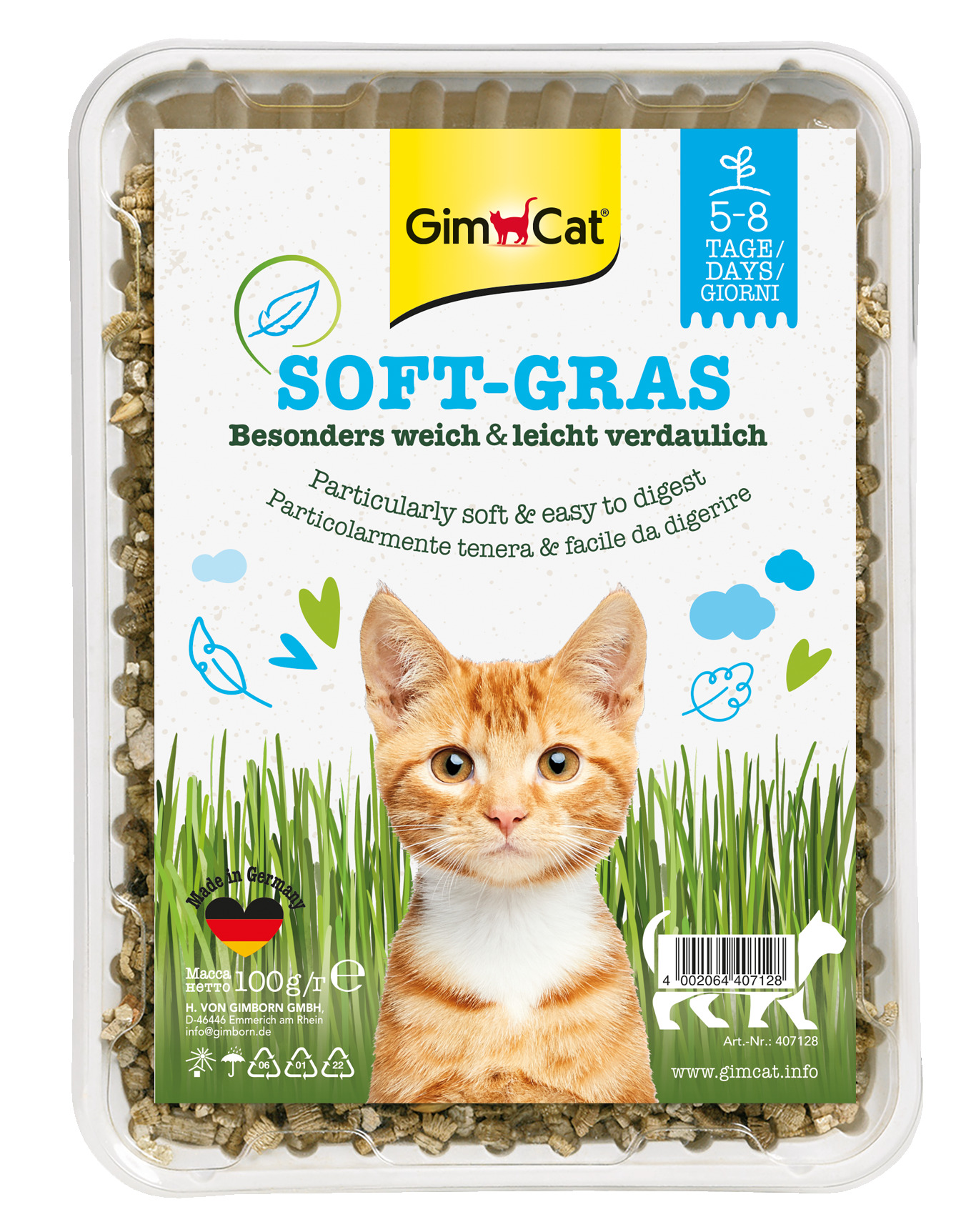 GimCat Tráva pro kočky Soft-Grass 100g