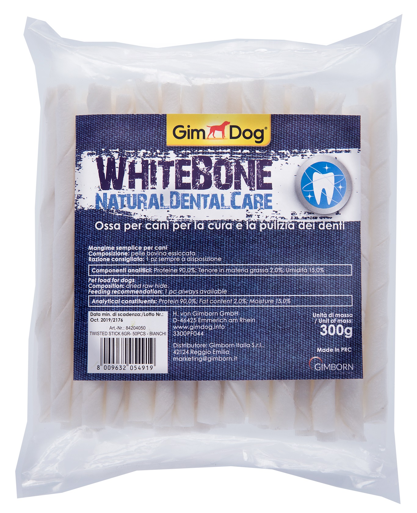 GimDog WHITEBONE STICK 6 g 50 ks