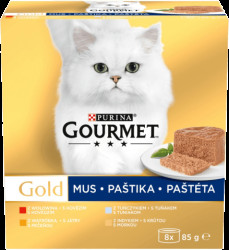 Gourmet Gold Multipack paštiky tuňák/játra/krůta/hovězí 8x85g