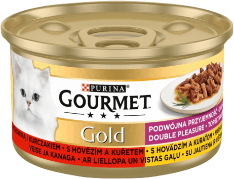 Gourmet Gold s hovězím a kuřetem 85g