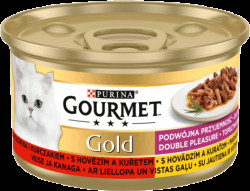 Gourmet Gold s hovězím a kuřetem 85g