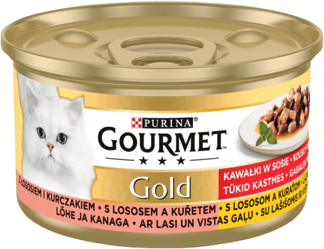 Gourmet Gold s lososem a kuřecím 85g