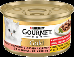 Gourmet Gold s lososem a kuřecím 85g