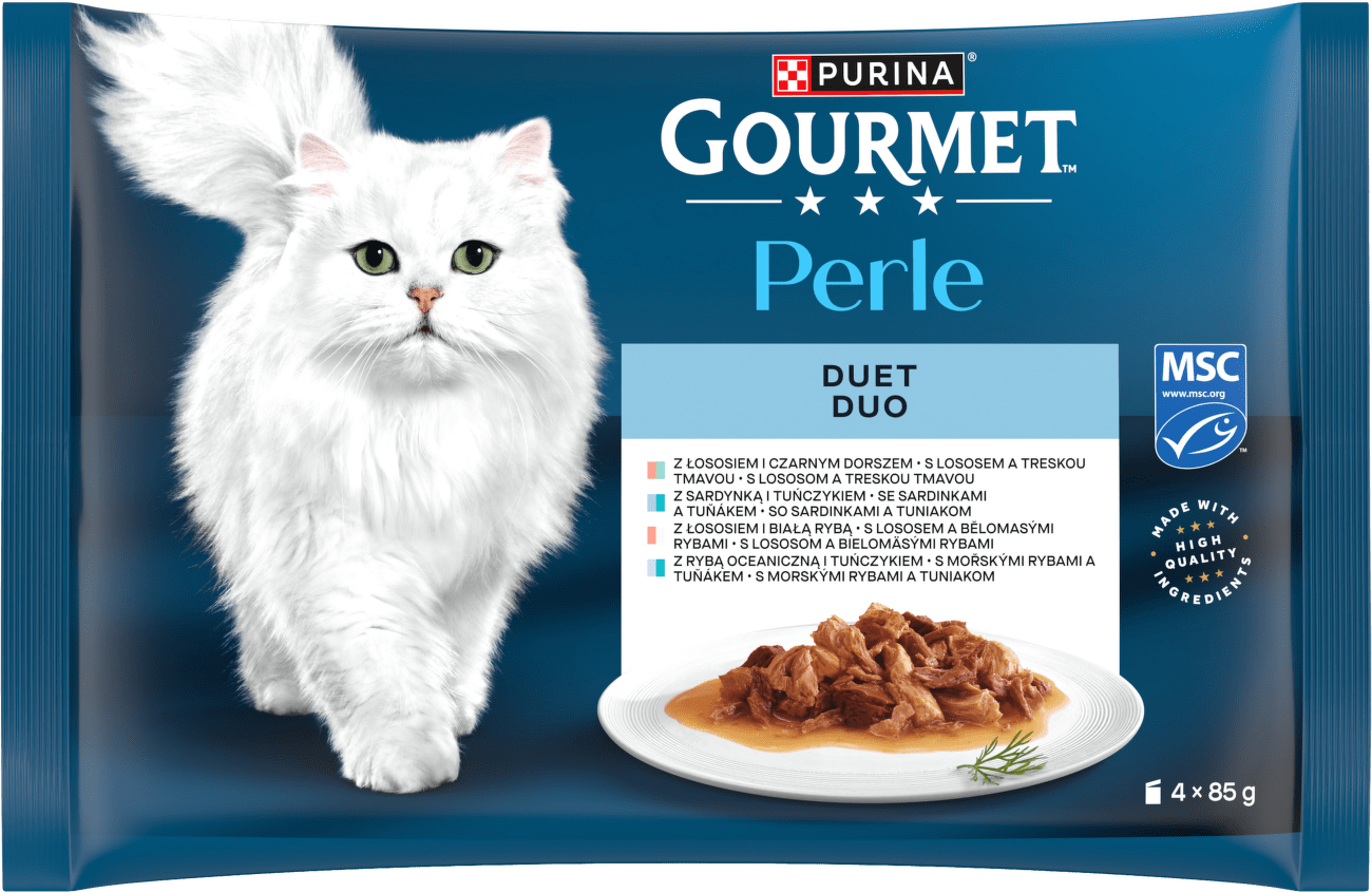 Gourmet Perle multipack DUO rybí 4x85g