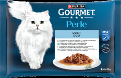 Gourmet Perle multipack DUO rybí 4x85g