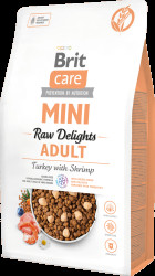Granule Brit Care Mini FD Raw Delights krůta s krevetami 2 kg