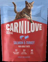 Granule CARNILOVE Active pro dospělé kočky losos a krůta 400 g