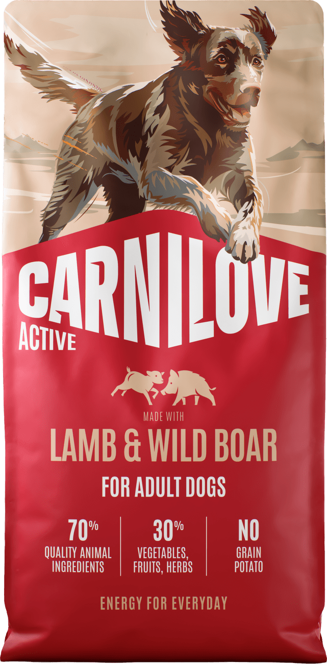 Granule CARNILOVE Active pro dospělé psy jehněčí a divočák 12 kg