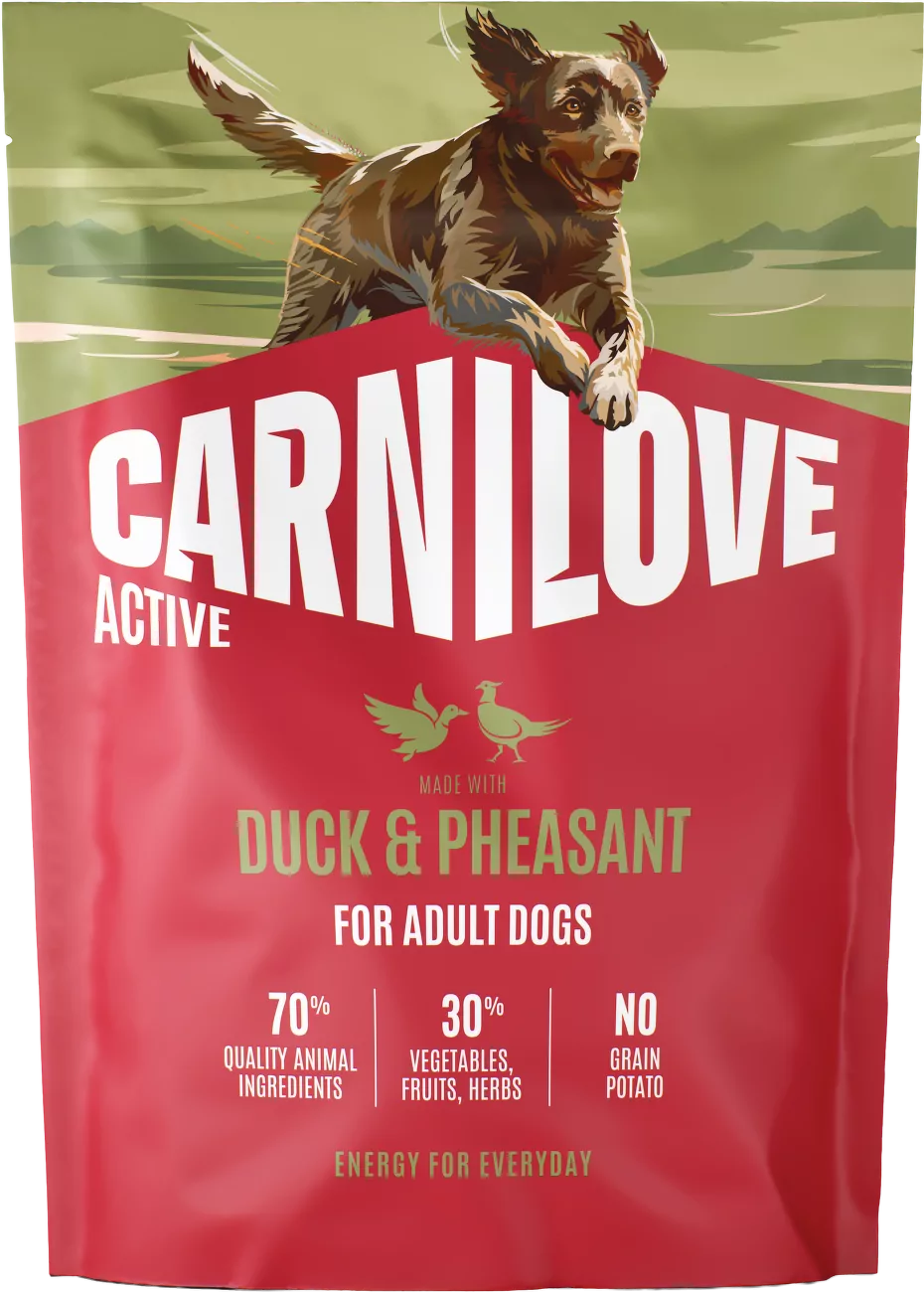 Granule CARNILOVE Active pro dospělé psy kachna a bažant 1,5 kg