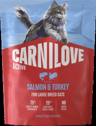 Granule CARNILOVE Active pro kočky velkých plemen losos a krůta 400 g