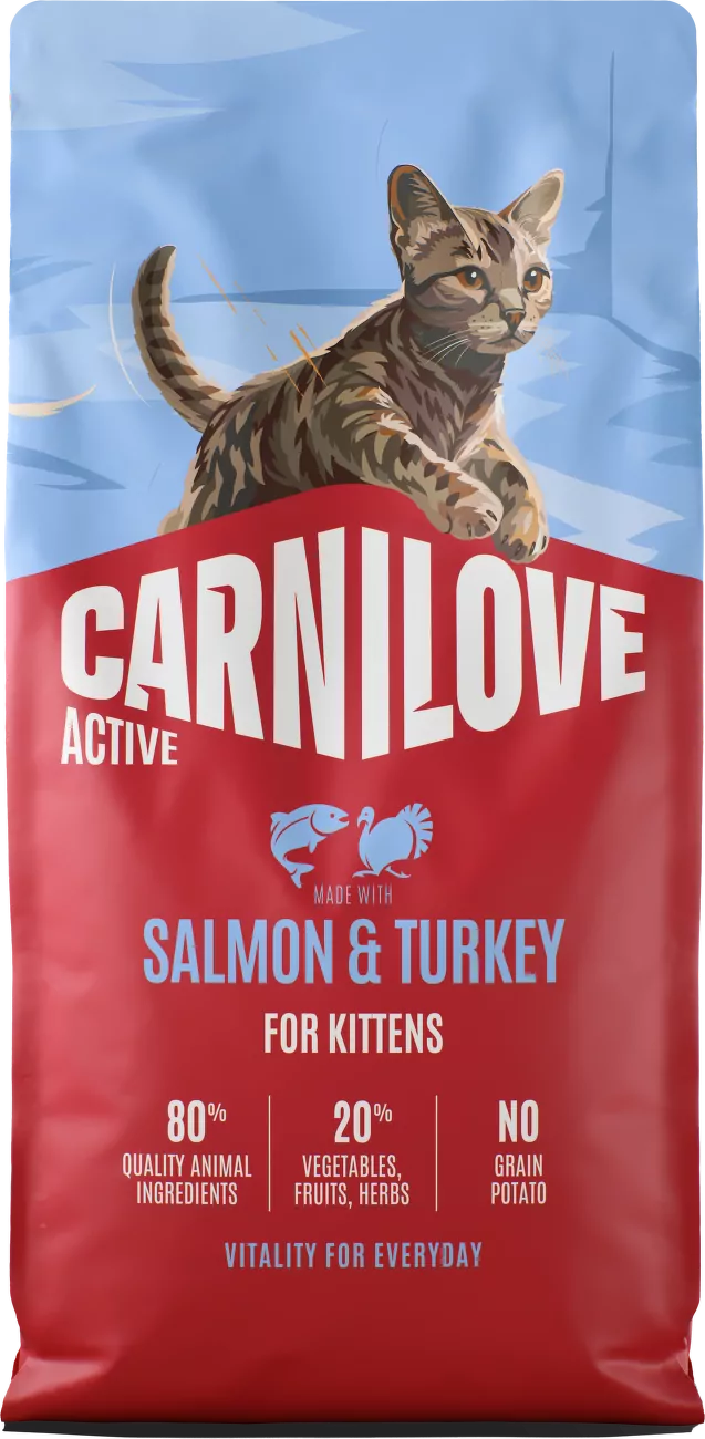 Granule CARNILOVE Active pro koťata losos a krůta 6 kg