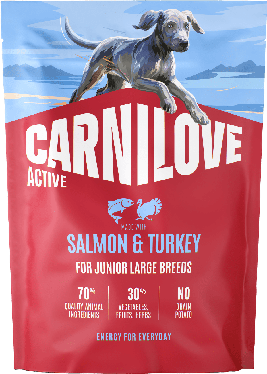 Granule CARNILOVE Active pro mladé psy velkých plemen losos a krůta 4 kg