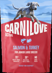 Granule CARNILOVE Active pro mladé psy velkých plemen losos a krůta 4 kg