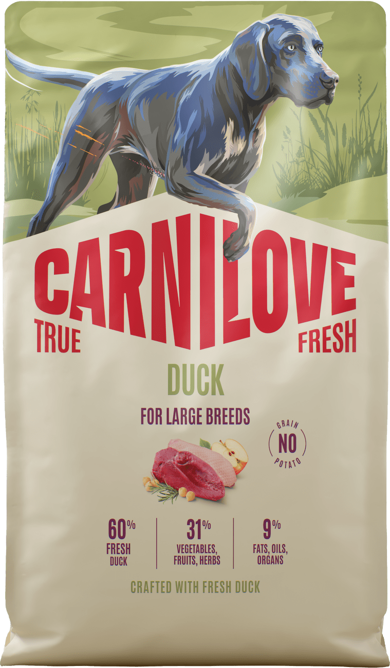 Granule CARNILOVE True Fresh pro dospělé psy velkých plemen kachna 4 kg