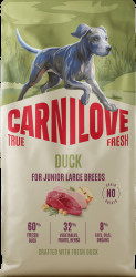Granule CARNILOVE True Fresh pro mladé psy velkých plemen kachna 12 kg