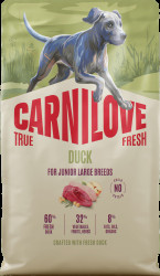 Granule CARNILOVE True Fresh pro mladé psy velkých plemen kachna 4 kg