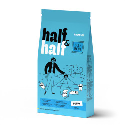 Half&Half Puppy All Breed hovězí granule pro štěňata 12 kg