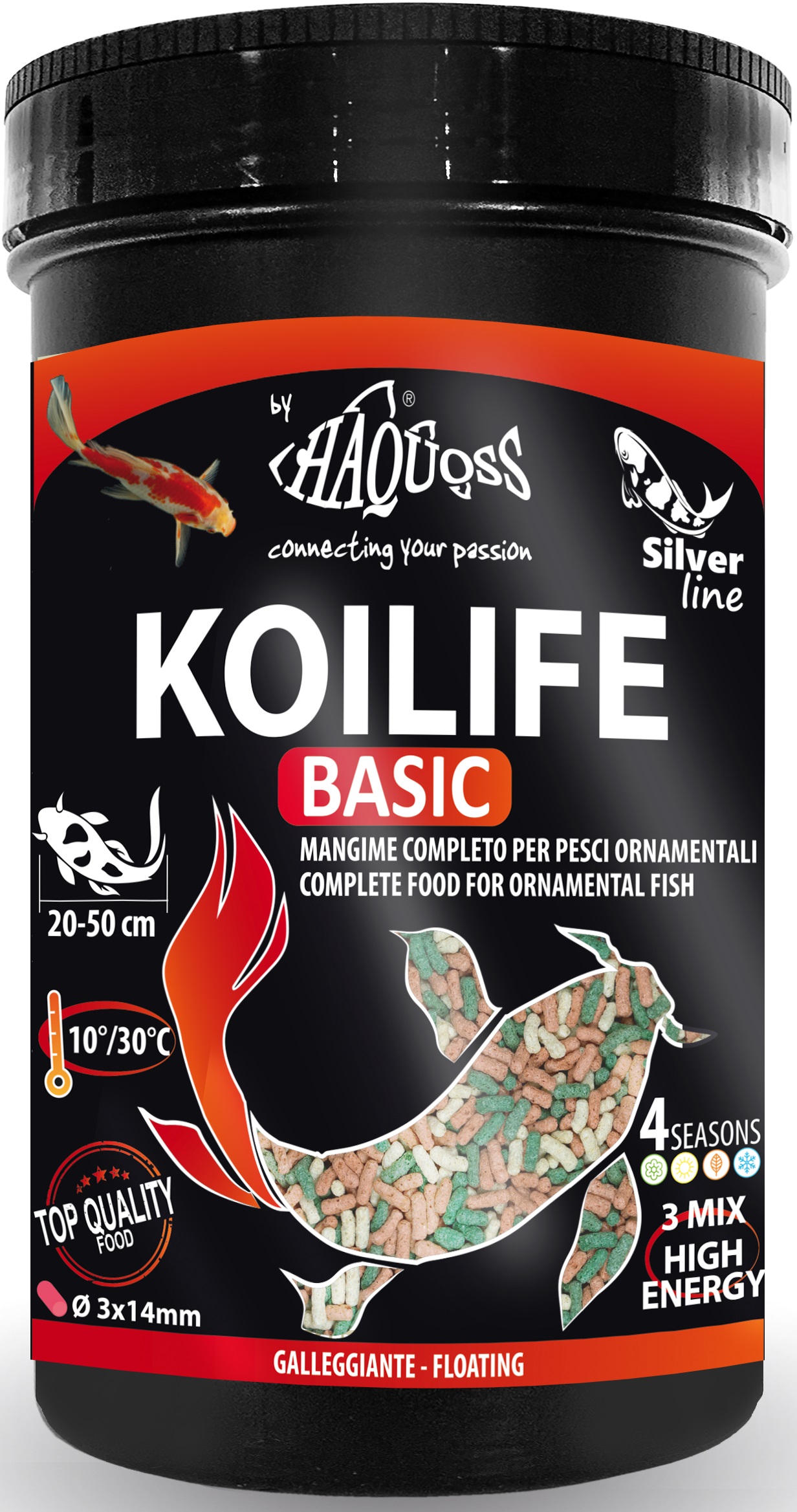 Haquoss Kiolife Basic kompletní krmivo pro ryby v rybníčku 1000 ml
