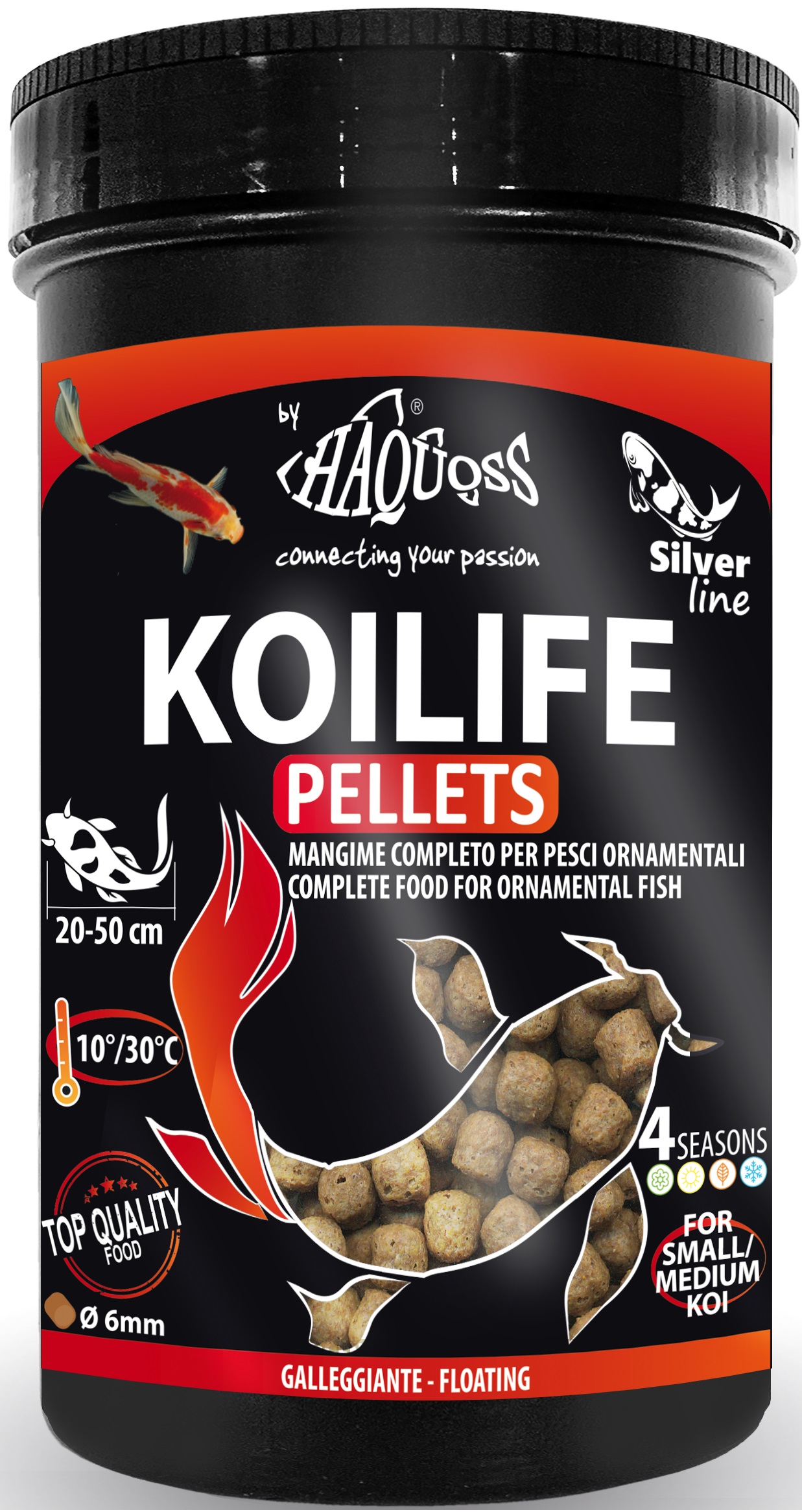 Haquoss Koilife kompletní krmivo pro ryby v rybníčku 1000 ml