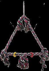 Houpačka Bird Jewel barevná s provazy 70x46cm