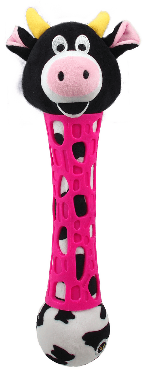Hračka BeFun pro štěňata TPR+plyš kráva 39cm