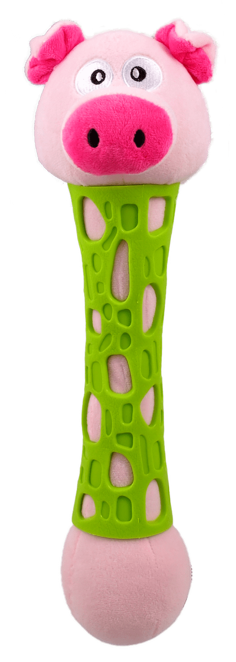 Hračka BeFun pro štěňata TPR+plyš prase 38cm