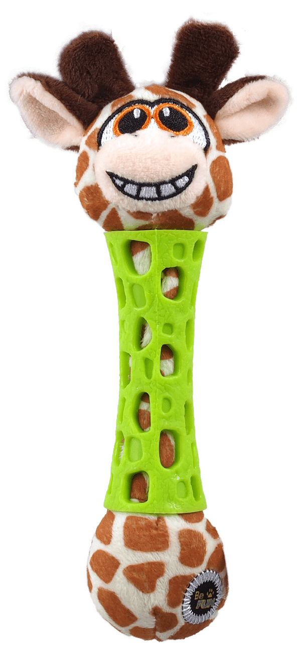 Hračka BeFun pro štěňata TPR+plyš žirafa 17cm