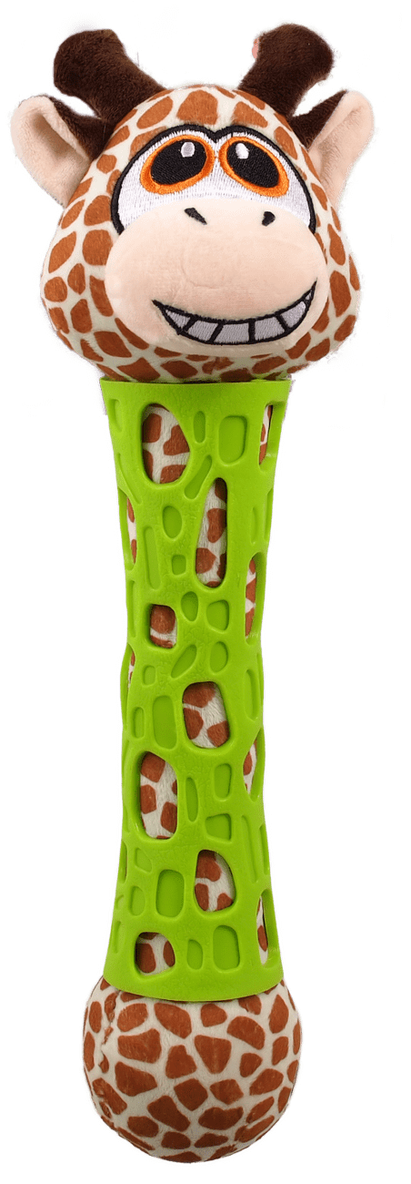 Hračka BeFun pro štěňata TPR+plyš žirafa 39cm